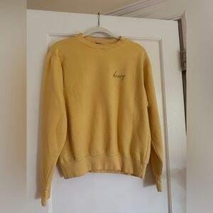 Brandy Melville yellow honey crewneck